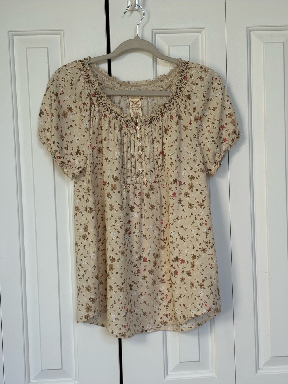 Vintage Faded Glory Ditsy Floral Cottagecore Blouse - Size Medium